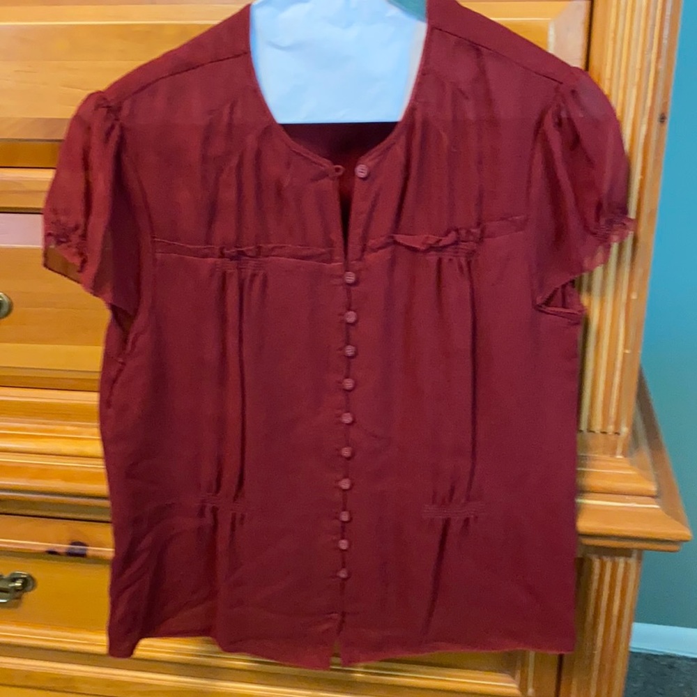 Size 8 burgundy shirt